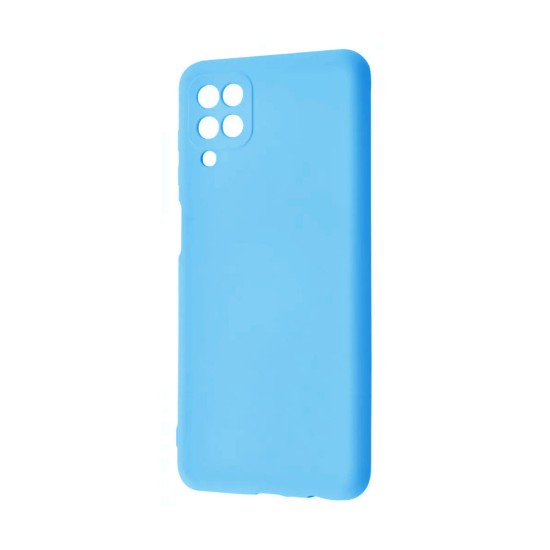 Capa de Silicone com Moldura de Câmera para Samsung Galaxy A12 5g Azul